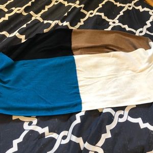 Color block infinity scarf.